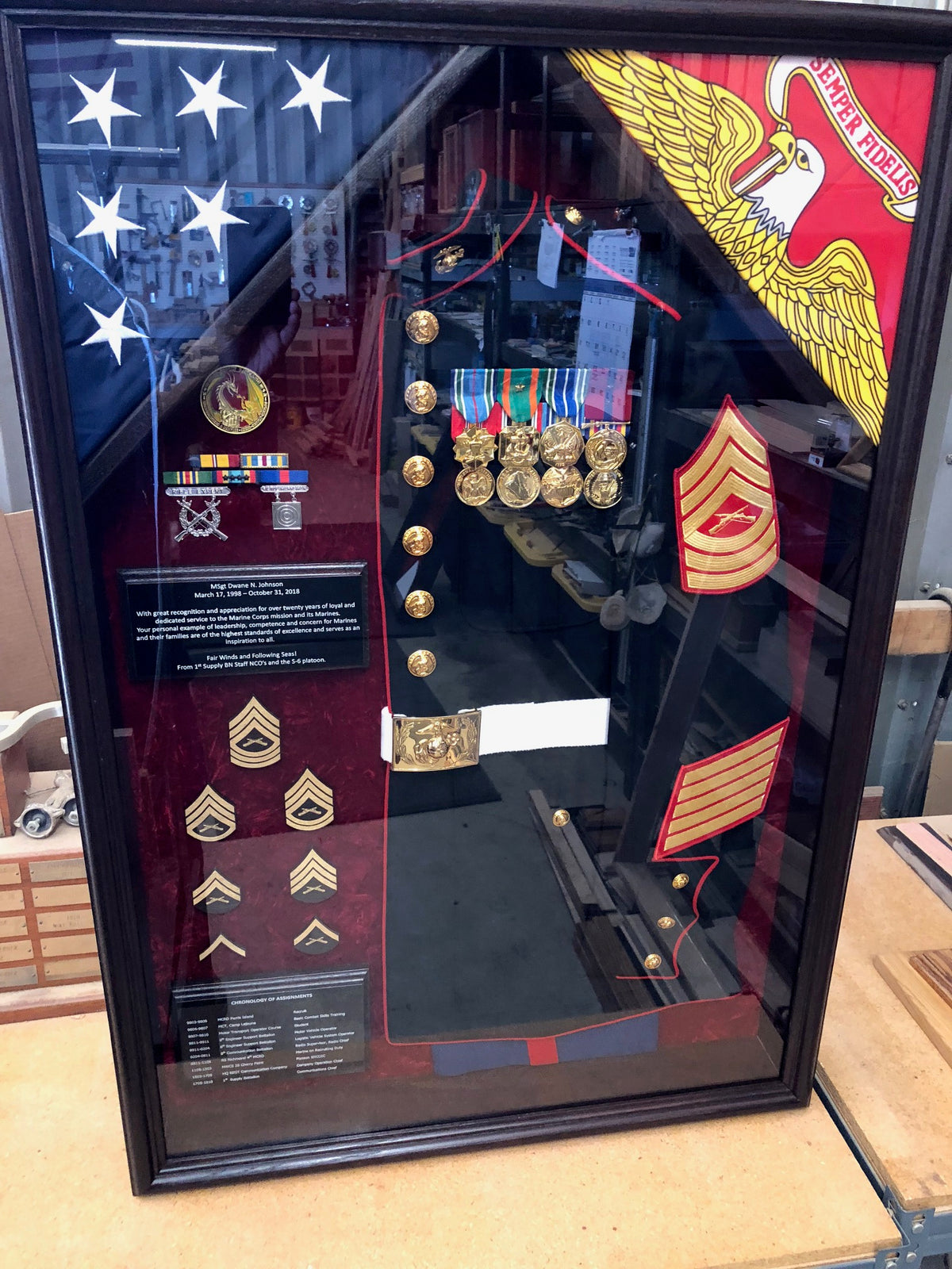 24 x 36 Military Uniform Shadow Box