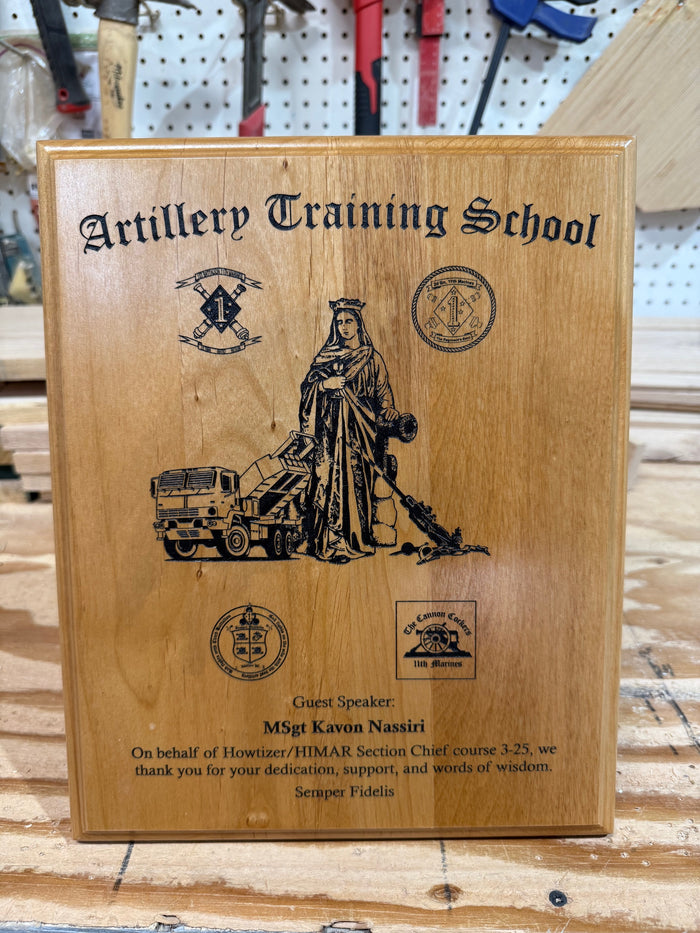 Wooden Engraved Plaque