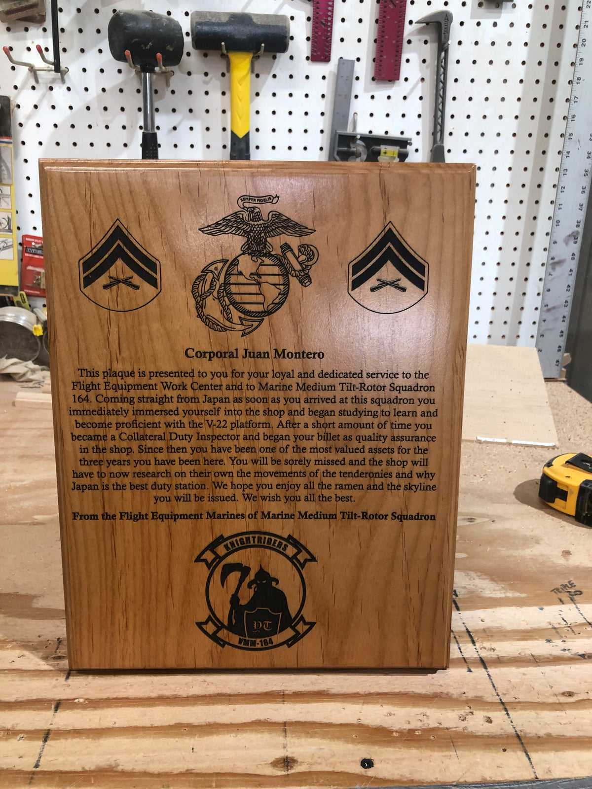 Wooden Engraved Plaque