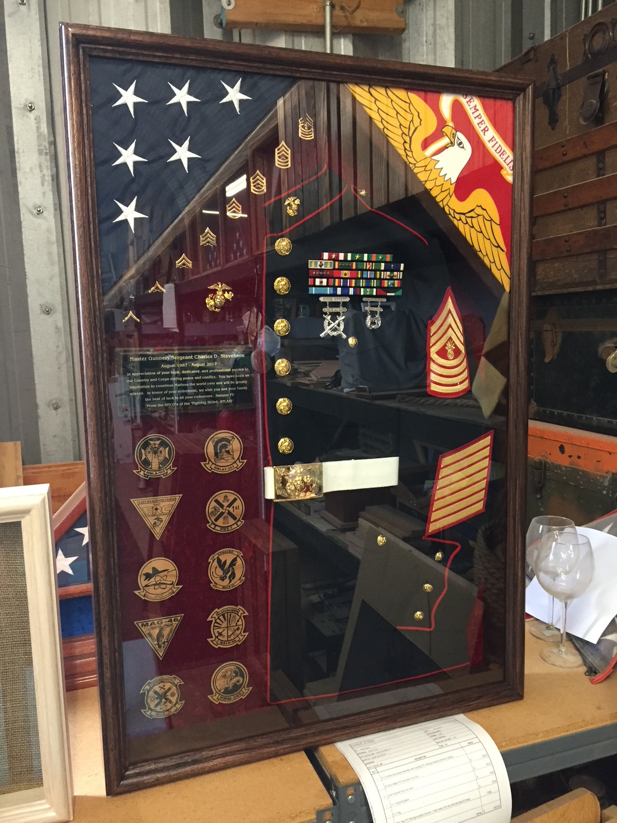 24 x 36 Military Uniform Shadow Box