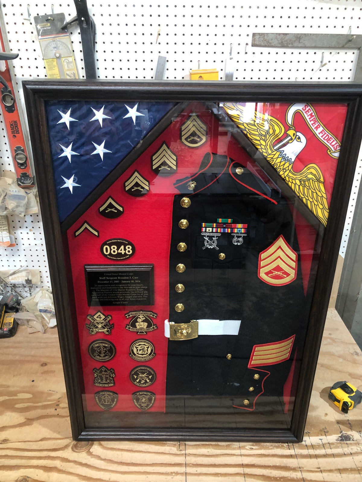 24 x 36 Military Uniform Shadow Box