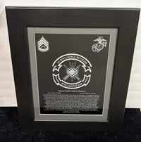 11 x 14 Black Frame Plaque