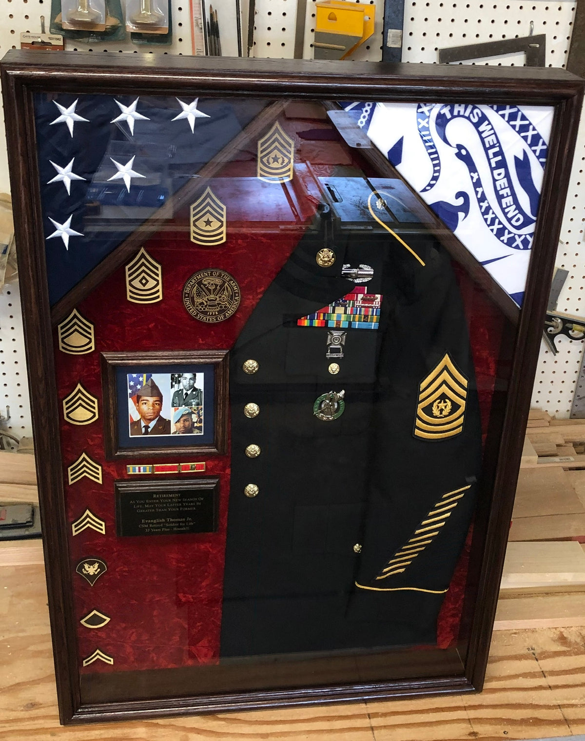 24 x 36 Military Uniform Shadow Box
