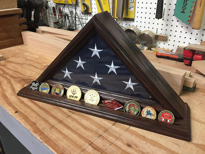 3 x 5 Flag Case with Challenge Coin Holder