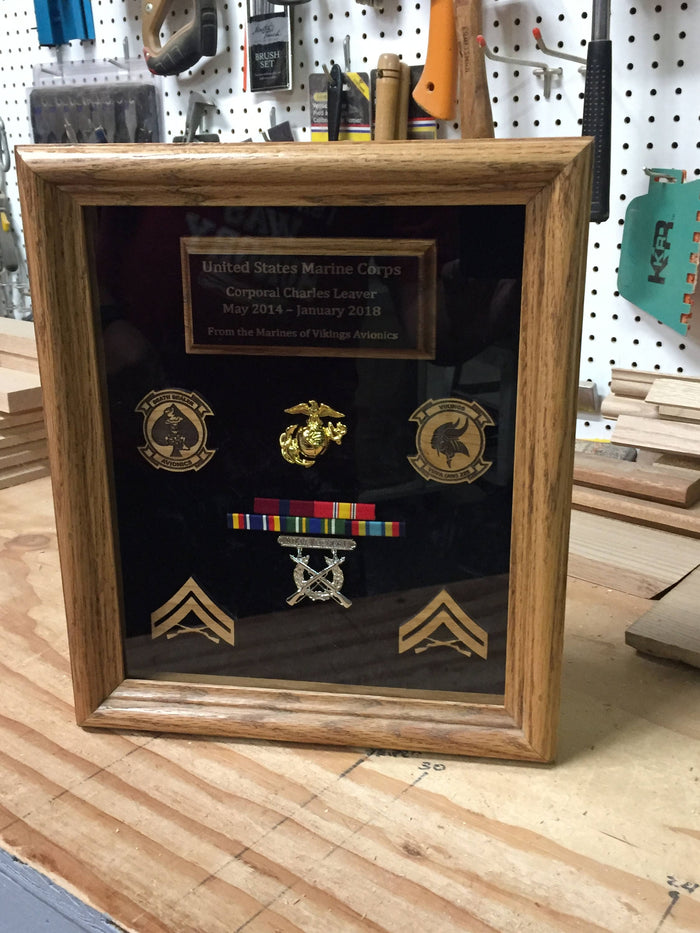 10 x 12 Shadow Box with Engraved Plaque