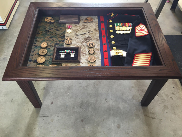 Military Coffee Shadowbox Table (LOCAL Pickup Only)