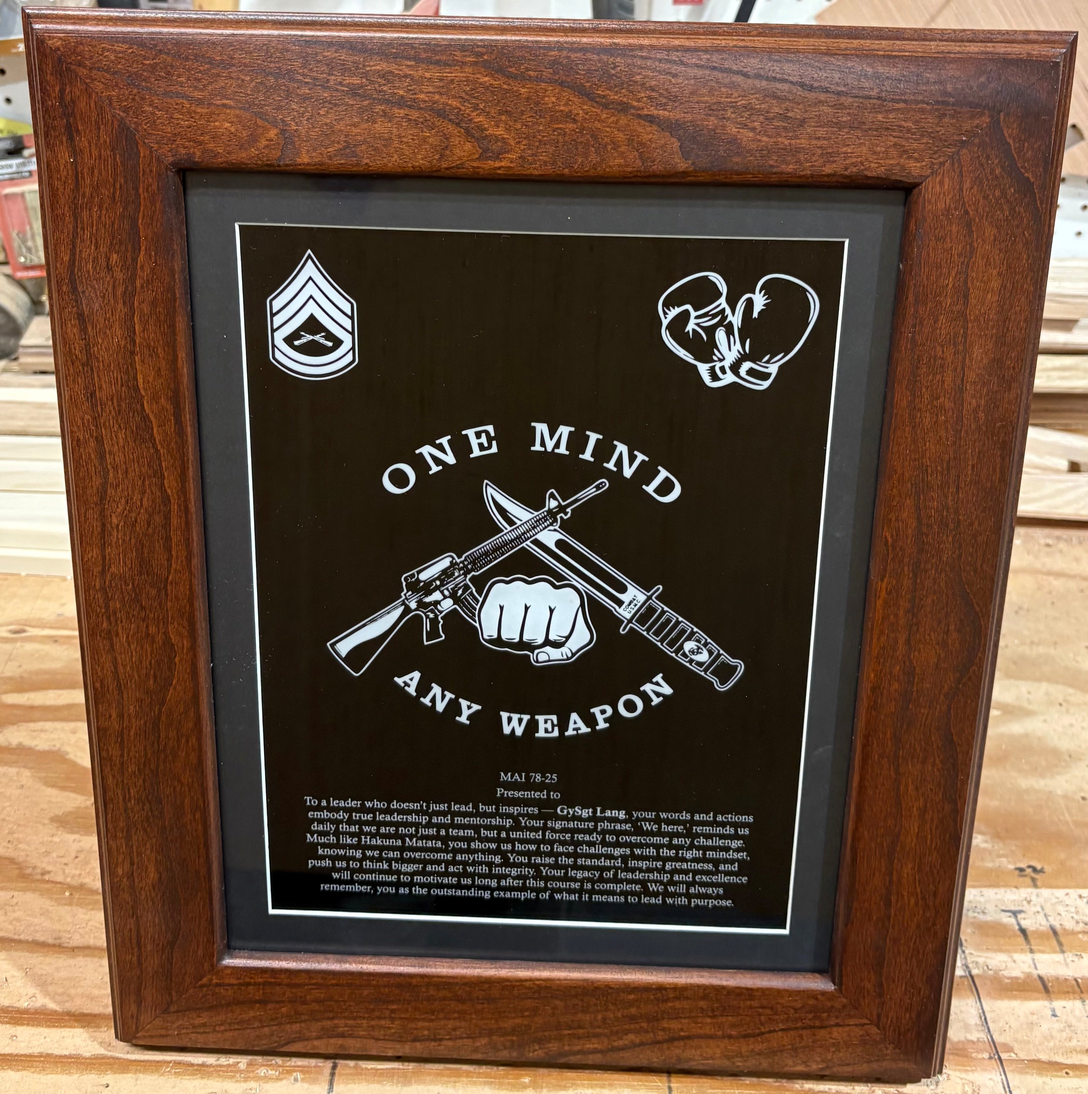 11 x 14 Classic Frame Plaque – G's Woodshop