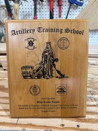 Wooden Engraved Plaque