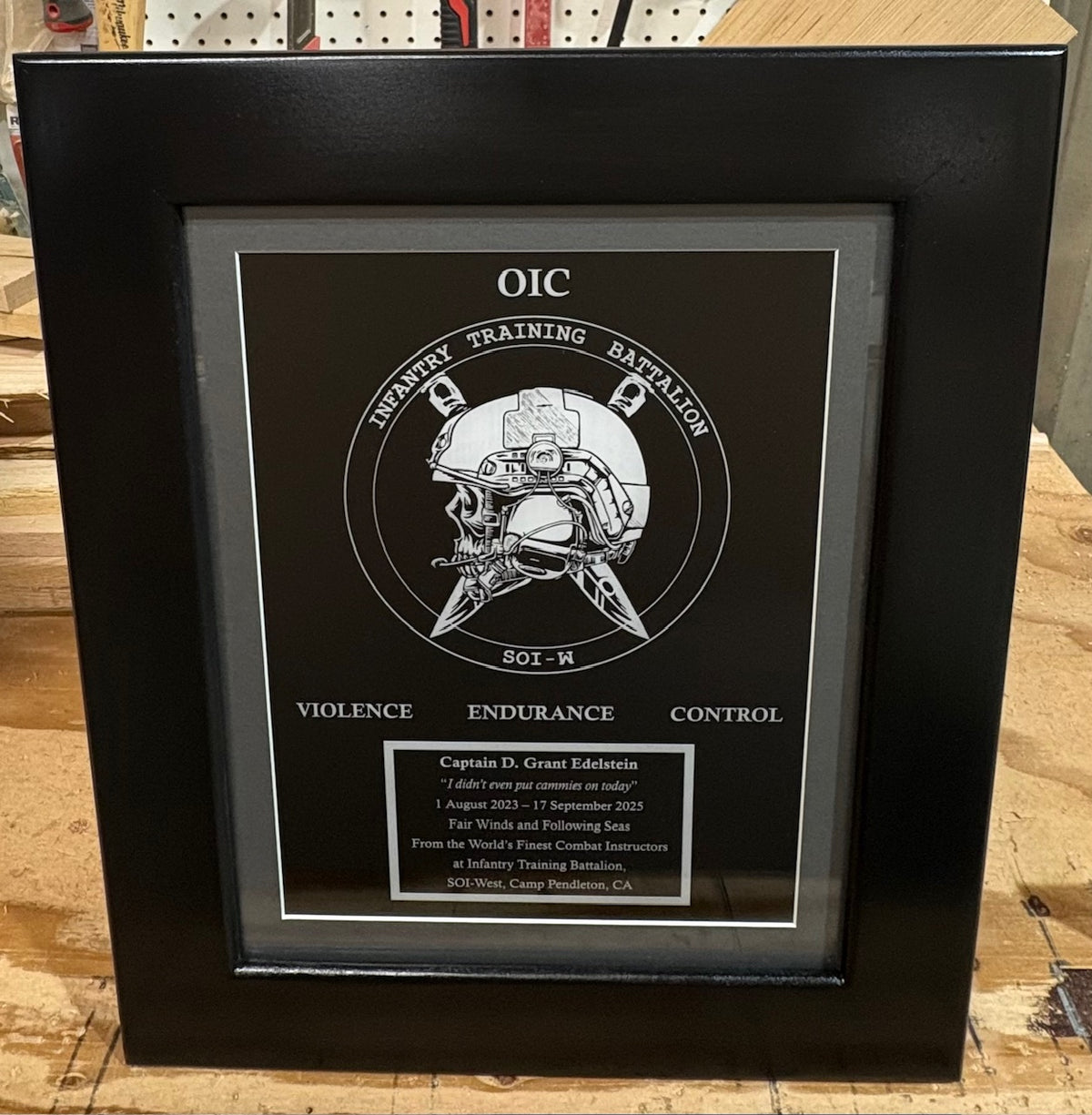 11 x 14 Black Frame Plaque