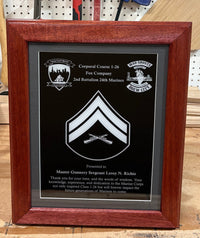 11 x 14 African Mahogany Frame Plaque