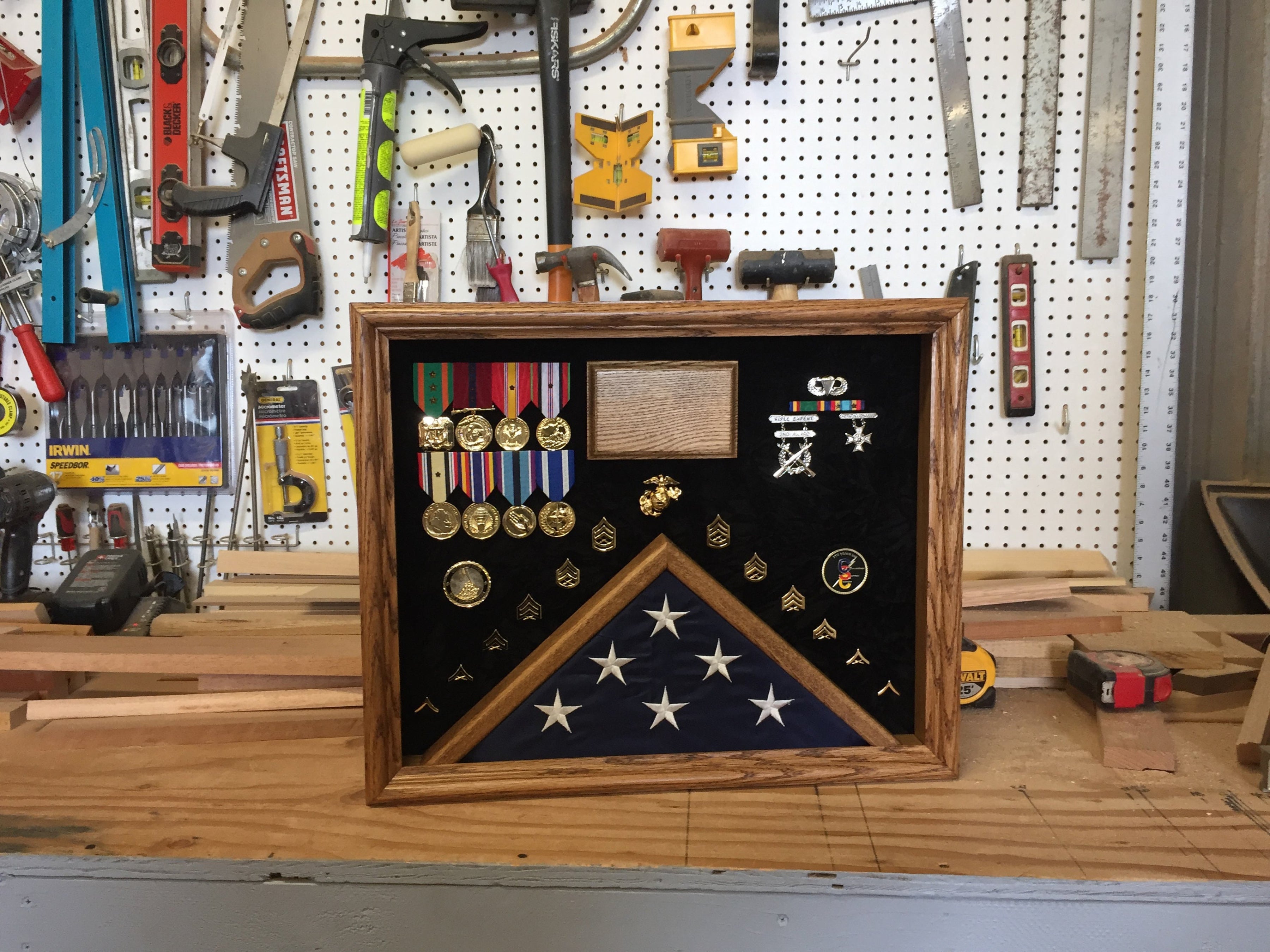 16 x 20 Military Shadow Box – G's Woodshop