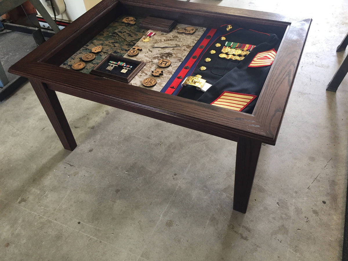 Military Coffee Shadowbox Table (LOCAL Pickup Only)