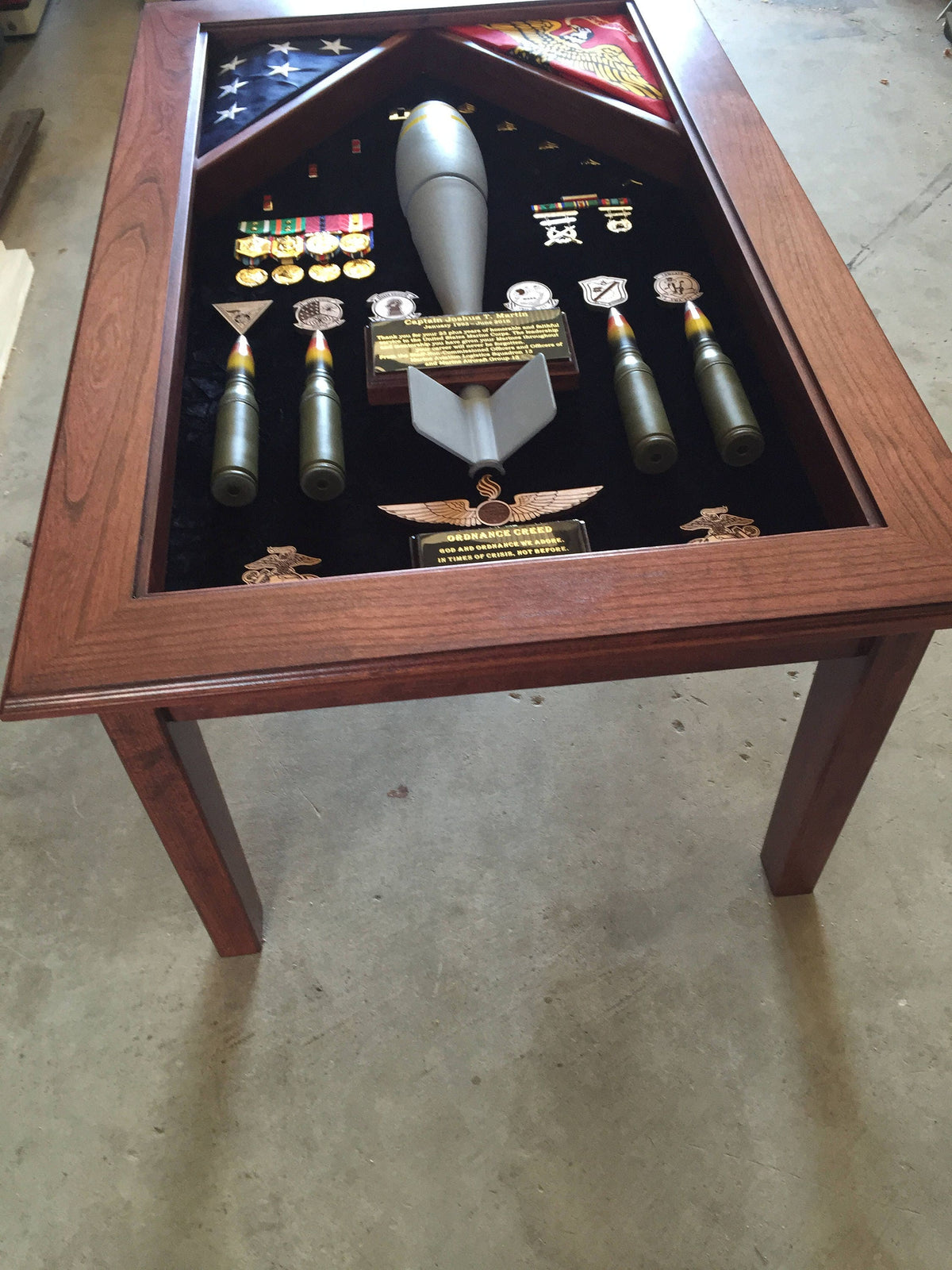 Military Coffee Shadowbox Table (LOCAL Pickup Only)