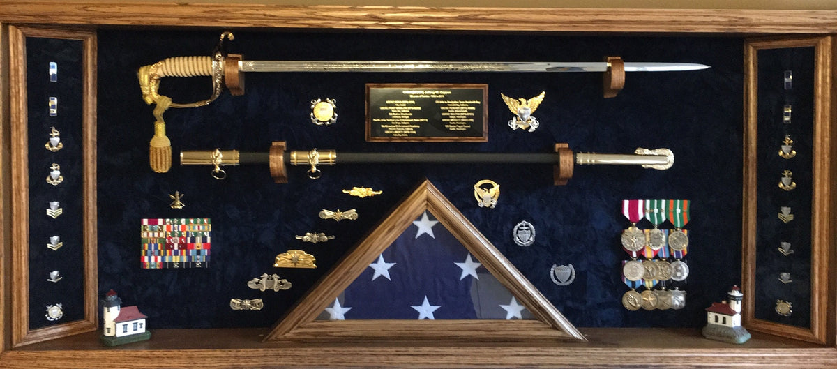 Military Sword Shadow Box Display Case (LOCAL Pickup Only)