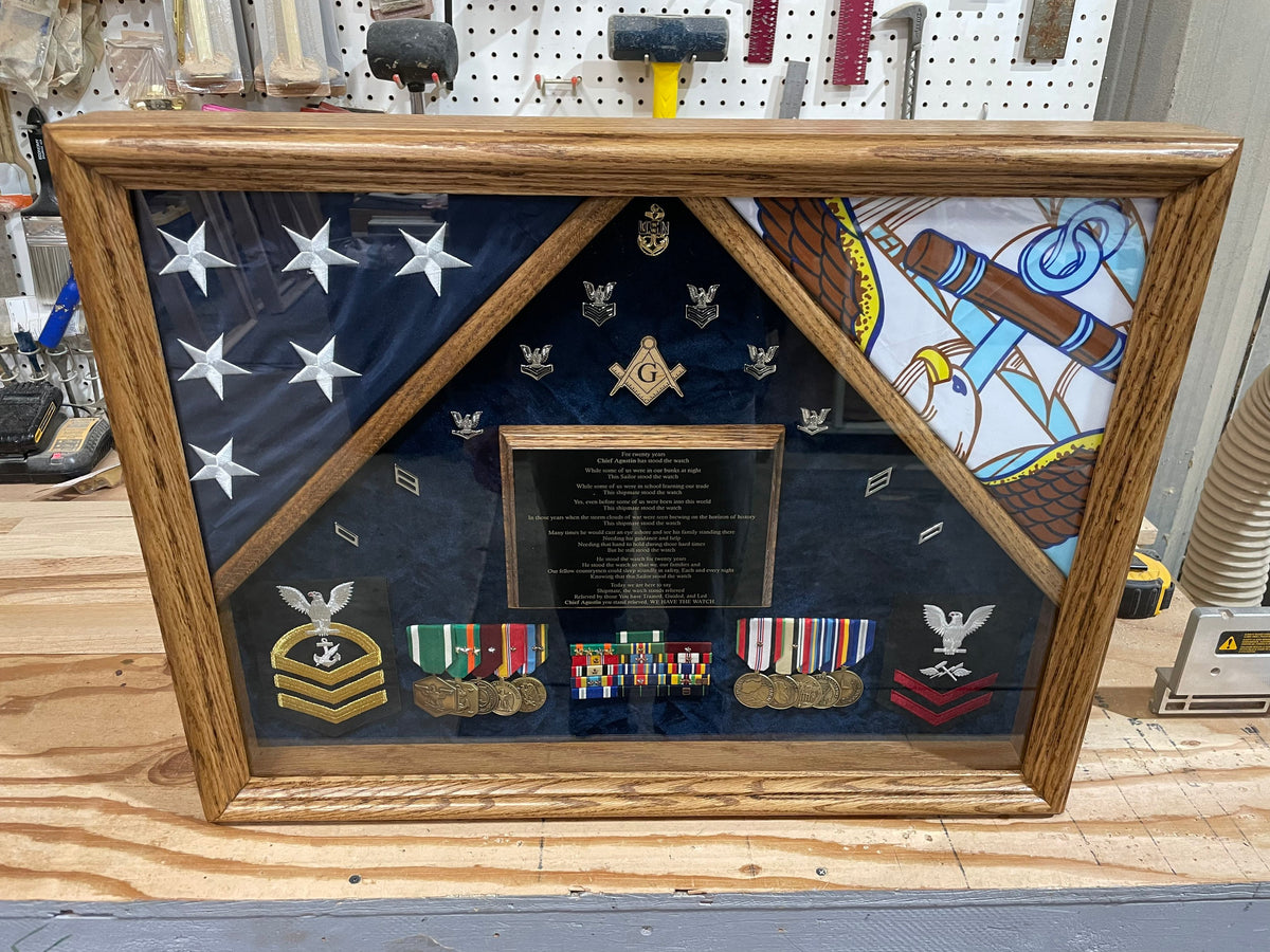 Military Retirement Shadow Box Examples
